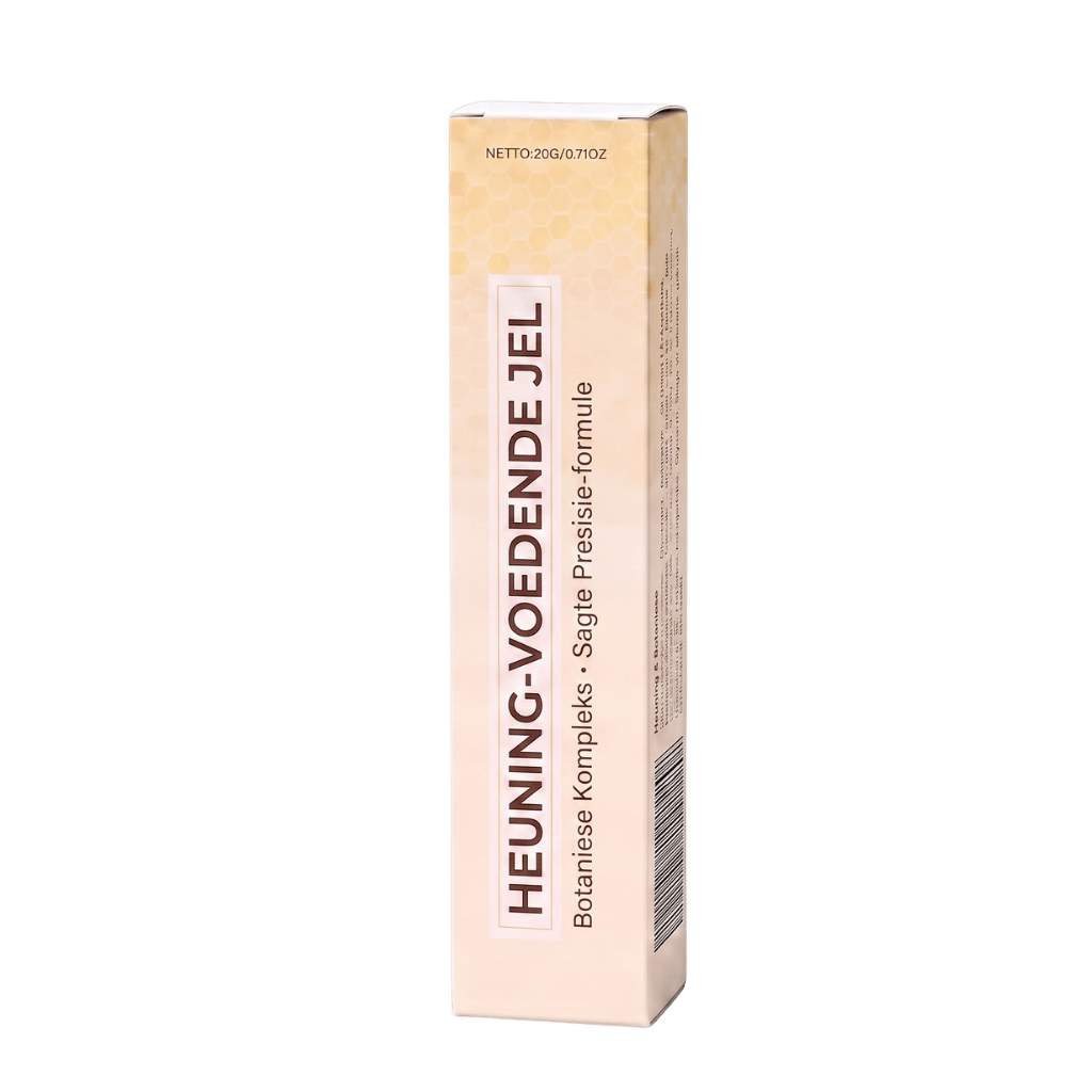 Premium Heuning Voedende Gel verpakking met natuurlike bestanddele en sagte presisie-formule.
