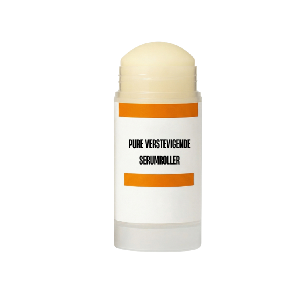 Pure Verstevigende Serumroller in 'n slanke houer vir effektiewe velversorging.