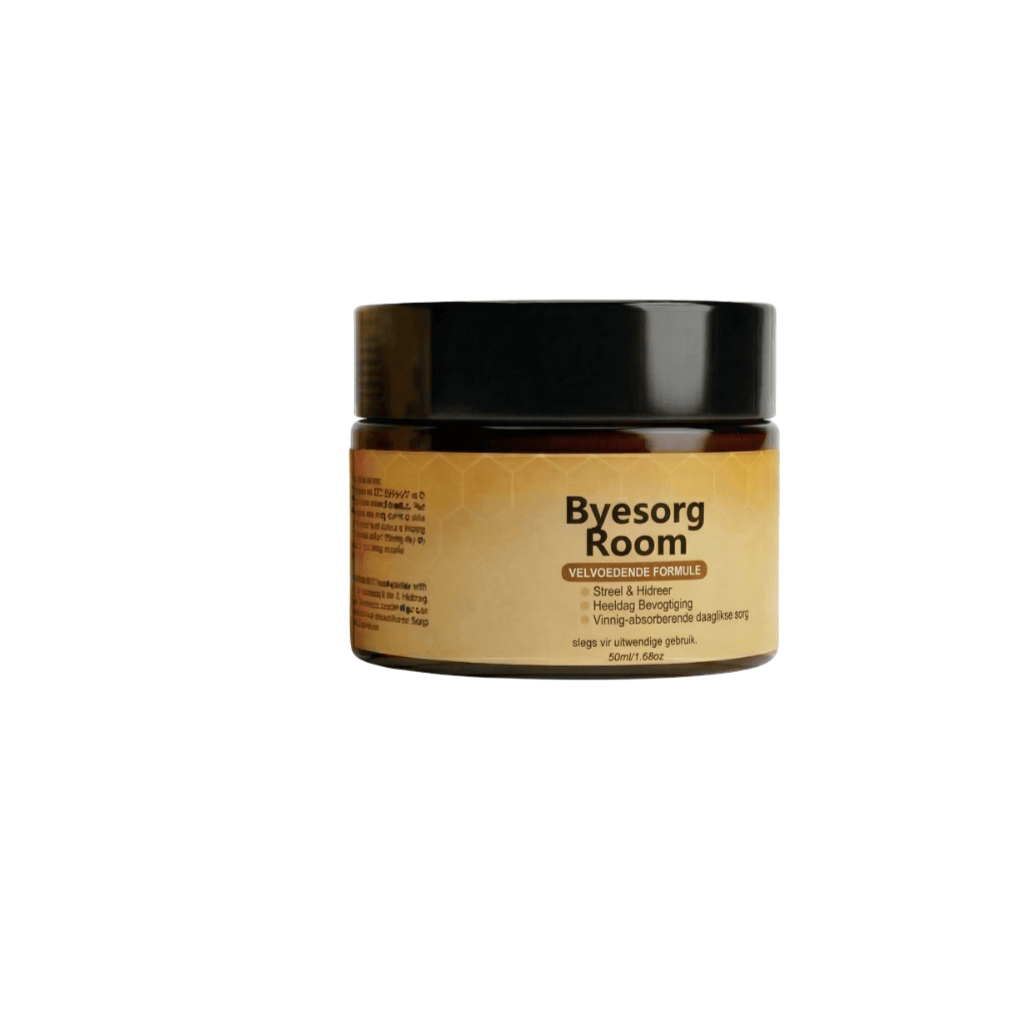 Luukse byesorgroom in a sleek jar, designed to enhance skin appearance through daily use.