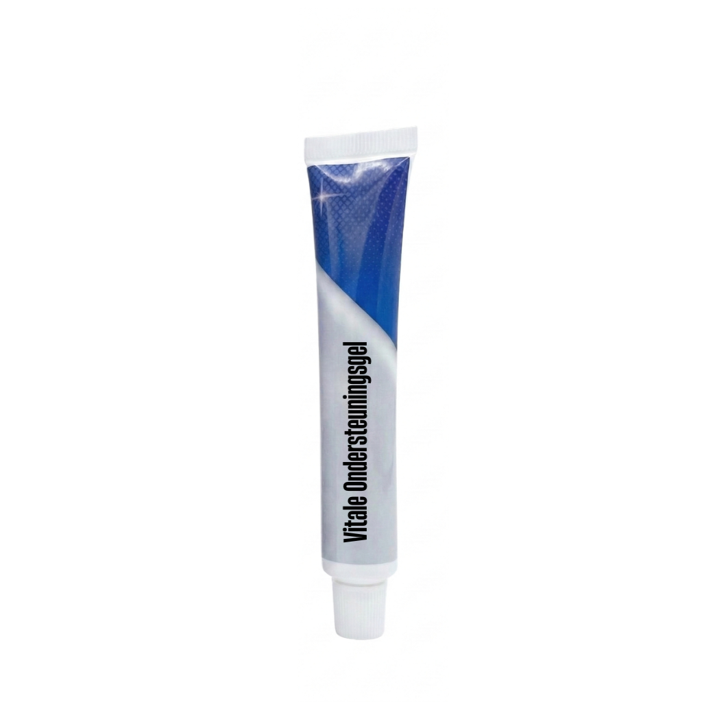 Vitale Ondersteuningsgel in 'n tube, ideaal vir 'n gladder en meer gepoleerde vel.