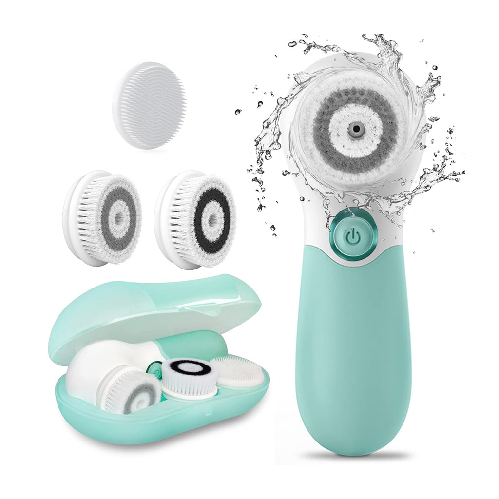 Aardlig FaceGlow Brush with interchangeable brush heads, designed for effective facial cleansing and exfoliation.