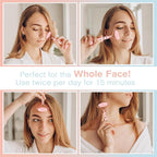 Aardlig GlowRoller being used on the face to refresh skin and promote a natural glow.