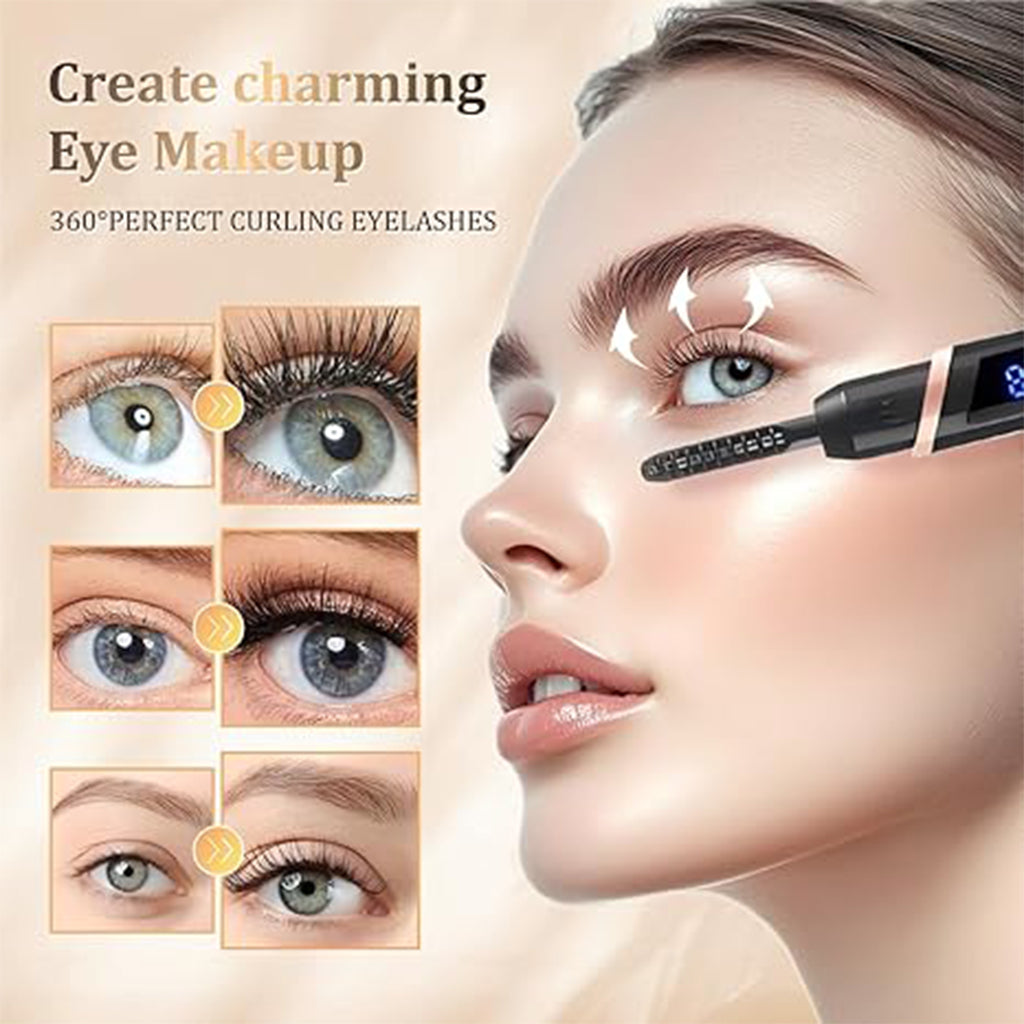 Aardlig LashLift Pro in action demonstrating eye makeup and 360 perfect curling eyelashes.