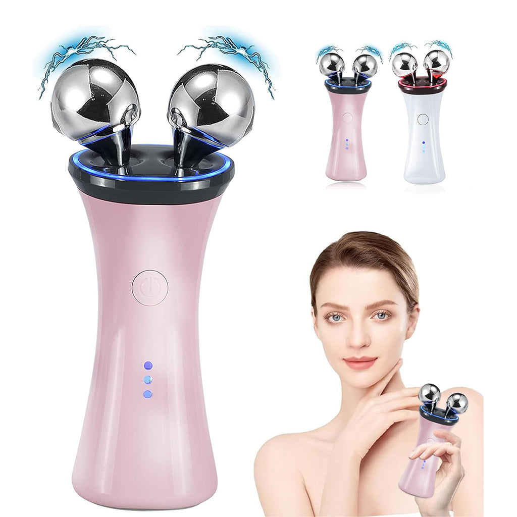 Aardlig ToneLift handaangedrewe gesigsmasseringstoestel met mikrostroomtegnologie en vlekvrye staal punte.